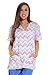 Just Love Women's Scrub Tops / Scrubs - Large - Chevron Multi,Chevron Multi,Large