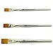 ZEM Brush Golden Taklon Wash Brush Set Sizes 1/2