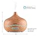 RENPHO 300ml Cool Mist Humidifier,Aromatherapy Diffuser,Ultrasonic Aroma Essential Oil Diffuser for Office Home Bedroom,Waterless Auto Shut-Off and 7 Color LED Lights Changing - Wood Grain