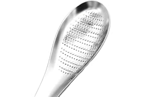 Ginger Grater Spoon Shape, Stainless Steel Wasabi Garlic Grinding Tools Cheese Grater Lemon Mixer Practical