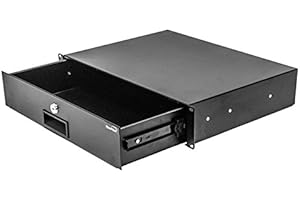 NavePoint Server Cabinet Case 19 Inch Rack Mount DJ Locking Lockable Deep Drawer with Key 2U
