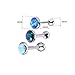Set Of 2 Opalite Tragus Stud Earrings Cartilage Earrings Piercing Barbell In 4mm Or 5mm … (3MM(White+Blue+Green)) …