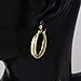 Juvel Jewelry Fashion Noble Style 14K Gold Plated Hoop Earrings 3 Circles Round Shape For Party