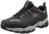 Skechers Sport Men's Afterburn Memory Foam Lace-Up Sneaker,Charcoal/Black,8.5 4E US