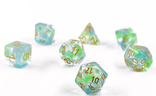 image for HDdais Polyhedral Gaming Dice Complete Sets of 7-Die Dice - D4 D6 D8 D