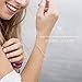 Angelady Adjustable Silver Bracelet for Women Girl Friend Daughter, Classic Infinity CZ Charm Womens Link Stand Bracelets with Gift Box