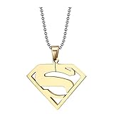 T-Perfect Life 24 inch Chain Stainless Steel Superhero Pendant Necklace