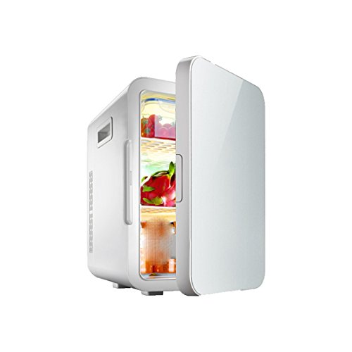 Click Here to See More Images STAZSX Silver small refrigerator 20L cooling/heating car mini refrigerator small car door refrigerator -41X28X35cm