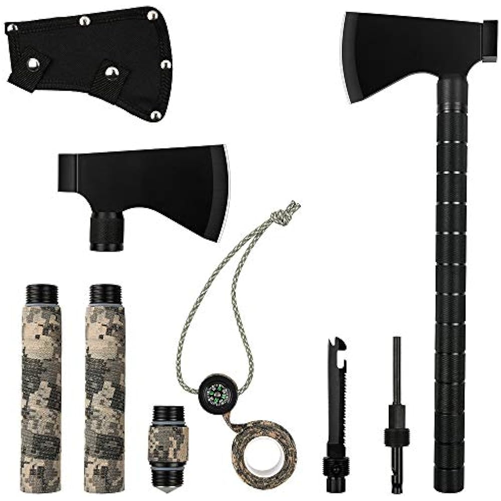 Camping Emergency Survival Kits Axe MultiTool Hatchet 17 Inch Folding Portable eBay