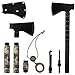 iunio Camping Axe Multi-Tool Hatchet Survival Kit 17 inch Folding Portable Camp Ax for Outdoor Hiking Backpacking Hunting Emergency (Black) primary