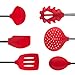 MICHELANGELO Kitchen Utensil Set Red, Stainless Steel Silicone Kitchen Utensils Set of 8, Red Kitchen Utensils for Nonstick Cookware, Red Utensils 8 Piece, 8 Piece Spatula Set for Ceramic Pans