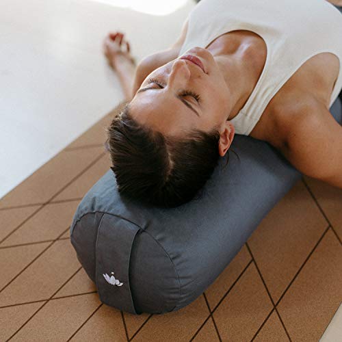 Lotuscrafts-Yoga-Bolster-Roll-For-Yin-Yoga-O24-cm-Spelt-Filling-Washable-Cover-Organic-Cotton-Yoga-Bolster-Cushion-Yoga-Roller-Tube-Pillow-Pilates-Cushion-Yoga-Pillow-GOTS-Certified
