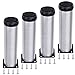 AOWISH Stainless Steel Furniture Legs - Adjustable Kitchen Cabinet Legs - Black Metal Round Support Foot - Heavy Duty - for Stand, Shelves, Sofa, Desk, Bed, Table, etc (Set of 4) (6 inch/150mm-Silver)