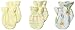 Spasilk Unisex-Baby Newborn 3 Pack 100% Cotton Scratch Mittens, Yellow Ark, 0-3 Months