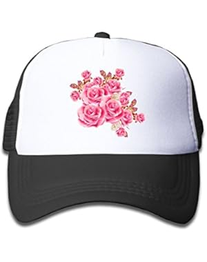 Coral Flower Cartoon Baby AdjustableTrucker Visor Cap Infant Trucker Hat