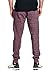 PROGO USA Men's Joggers Sweatpants Basic Fleece Marled Jogger Pant Elastic Waist (Large, Marled Burgundy)