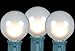 Novelty Lights Incandescent G50 Globe Replacement Bulbs - Outdoor Individual Bulbs for Events, Holiday Parties, Patios, and More - E17/C9 Intermediate Base, 7 Watt Lights (Frosted White, 25 Pack)