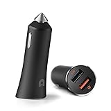 Car Charger, MiCar 31.5W Dual USB Supporting Quick Charge 3.0 Metal Unibody Safe Car Charger for iPhone 7Plus / 7/ 6s / 6, iPad, Samsung Galaxy, Note, LG, Nexus and More (Black)