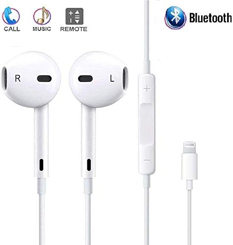 Earphone In Ear Headphone with Mic Earbuds Wired Headset with Remote Control Stereo Noise Canceling Compatible with iPhone X 8/8Plus 7/7Plus(Bluetooth Connectivity)