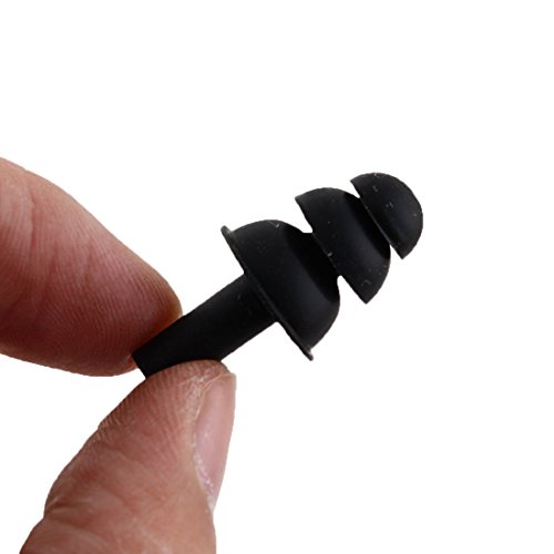 uxcell Silicone Water Resistant Swimming Earplug Underwater Bathing Nose Clip Protector Set Black