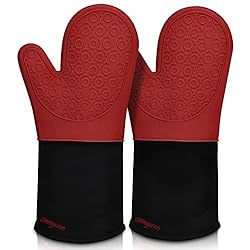 Extra Long Silicone Oven Mitts, sungwoo Durable