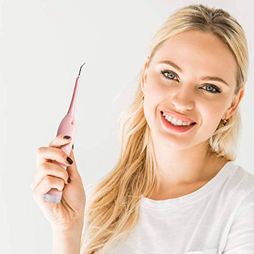 Electric Dental Calculus Plaque Remover Tool Kit, High-Frequency Vibration Tartar Scraper Remover for Dental Calculus, Tooth Stains, Plaque Removal, 3 Adjustable Modes (Pink)