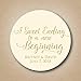 A Sweet Ending to a new Beginning Wedding Stickers