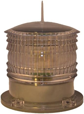 S16LF CLEAR WHITE 3NM IP67 SOLAR FLASHING LED Marina Dock Barge Boat Safety Beacon Light