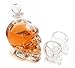 Large Skull Face Decanter with Skull Shot Glasses Use Skull Head Cup For A Whiskey, Scotch and Vodka Shot Glass, 25 Ounce Decanter 2 Ounces Shot Glass