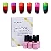 Gel Nail Polish,CLAVUZ Soak Off Color Changing Nail Lacquer Set Nail Art Varnish Kit 6PCS 10ML