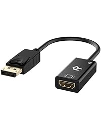 Rankie - Adaptador DisplayPort (DP) a HDMI, convertidor de resolución 4K con audio, color negro