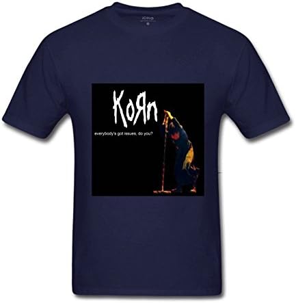 CLIOO korn Tour Poster 2016 T shirts for men M Navy Blue