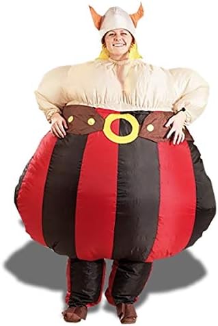 Viking Inflatable Costume with Horned Hat
