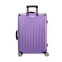 XIANWEI Aluminum Alloy Trolley Case Student Suitcase Hard Shell Travel Trolley Suitcase Set (Color : Purple, Size : 28 inches)