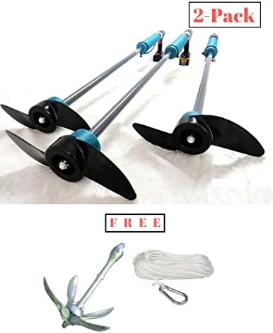 Ideaz Drill Paddle for Canoe, Kayak, Raft, Boat, Outdoors, Pontoons, Fishing Tubes, Watercraft, Dingy, Sailboat …