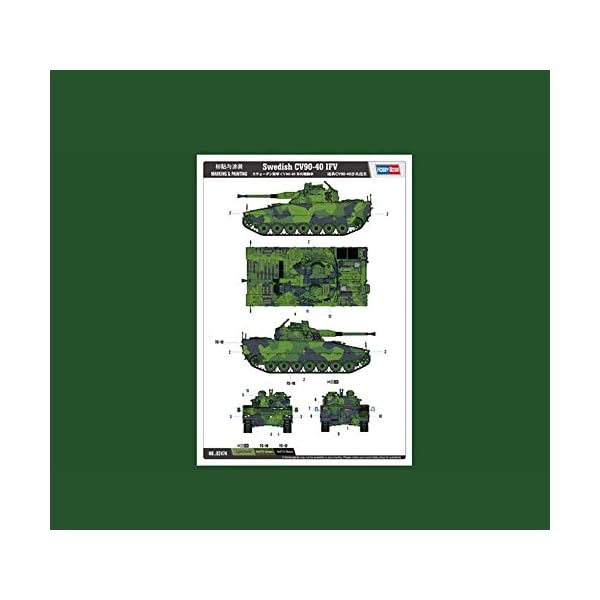 XHH Panzer Militär Panzer Panzer Puzzle Modell Kits, 1/35 Maßstab WWII schwedischen CV90-40Tank Puzzle Modell… – Bild 6
