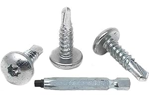 LANDCAMP #10 x 3/4 Inch Self Tapping Sheet Metal Screws, Double Square #2 Head Bit Included, Cargo Trailer Self Tapping Screws, Exterior RV Skin Fasteners, Enclosed Trailer Repair Screws, 250 Pack