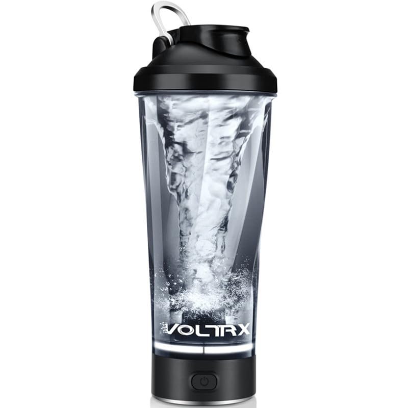 VOLTRX Premium Electric Protein Shaker Bottle, Made with Tritan - BPA Free - 24 oz Vortex Portable Mixer Cup/USB Rechargeable Shaker Cups for Protein Shakes