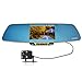 Dash Cam, Dual Lens Car Video Recorder, Rearview Mirror, 1080P,5 Inch Screen, 32GB Micro SD Card Included