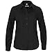 SUNTTON Women Long Sleeve Basic Simple Button-down Shirt Oxford Blouse with Stretch