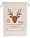HUAN XUN Sika Deer Santa Sack with Drawstring