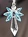 Anna Crystalworld Rainbow Guardian Angel Crystal Suncatcher for Home/Car Decoration & Porch Decor & Hangings Crystal Glass Ornament (Sea Blue)