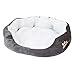 MINGLIFE Pet Dog Bed | Plush Faux Fur & Suede Sofa-Style Traditional Living Room Couch Pet Bed w/Removable Cover for Dogs & Cats - Available in Multiple Colors & Styles (Gray)