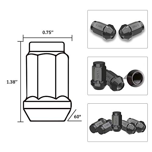 5 YITAMOTOR+12x1+5+Black+Compatible+Toyota