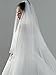 Bridalvenus Wedding Veils Bridal Cathedral Veil Long Veil Chapel Veil with Comb (118 inches/3m, Two Tiers Veil (ivory)