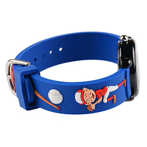 Venhoo Kids Watches Cartoon Waterproof Silicone Children Wristwatches Time Teacher Gifts for Boys Girls (Baseball Blue)