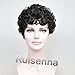 RUISENNA Short Curly Wigs for Black Woman Black Pixie Wigs African American Synthetic Short Wig Black Heat Resistance Fiber Wigs