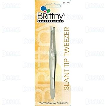 Amazon Com Brittny Salon Professional Straight Tip Tweezers 2pk