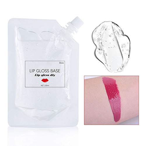 Lip Gloss Base, Lip Makeup Primers, Matte Lip Gloss Base Oil Material 100ML DIY Non-Stick Lipstick Primer Handmade Lip Gloss Glaze Gel Art for Lip Gloss Lipgloss Base