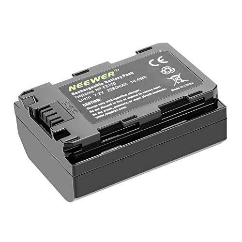 Neewer Battery Pack Replacement for Sony NP-FZ100, Compatible with Sony A9 A7III A7RIII Cameras and VG-C3EM Grip, 7.2v 2280mAh 16.4Wh Rechargeable Li-ion Battery (Only Battery)